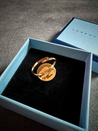 Anillo Luxenter oro malaquita