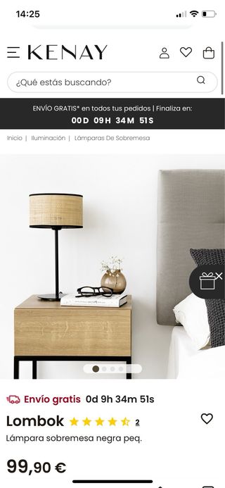 Lámpara sobremesa Kenay Home