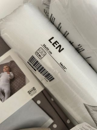 Edredon+almohada+cambiador+ caja+peluche bebé ikea