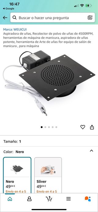 Aspiradora de polvo de uñas Nuevo