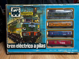 tren electrico de juguete antiguo