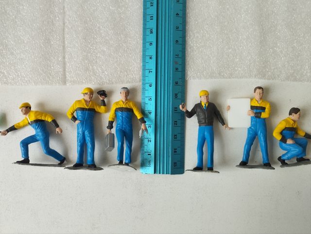 6 figuras boxes escala 1:32 plástico molde Marx