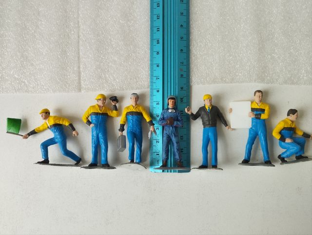 6 figuras boxes escala 1:32 plástico molde Marx