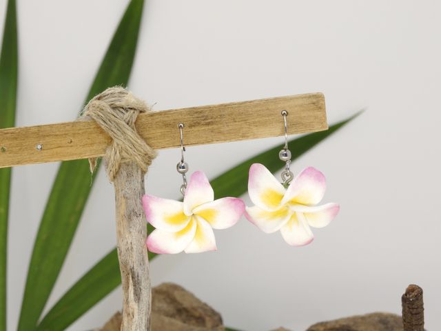 Pendientes de plumerias