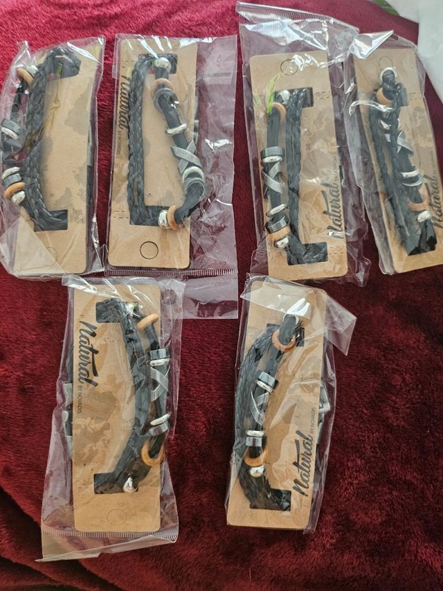 Pulsera cuero hombre 