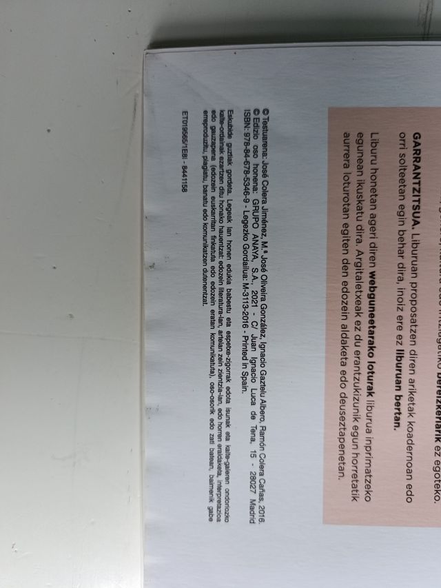 Libros de matemáticas académicas DBH3