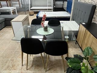 Pack Mesa XS + 4 Sillas Nórdicas Beige - Ideal 