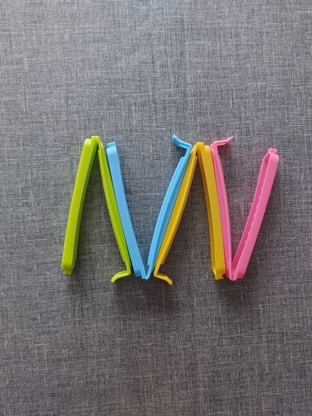 4 mollette colorate chiudi sacchetti