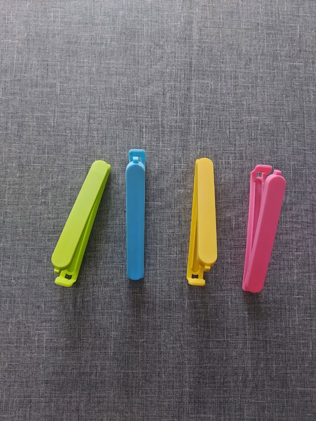 4 mollette colorate chiudi sacchetti