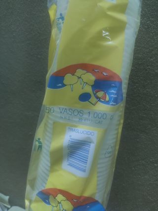 lote de 1000 Vasos de plástico de 1 litro