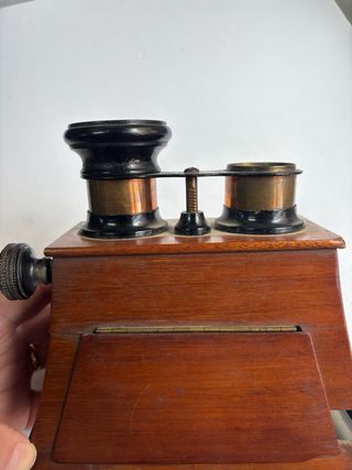 Antiguo Visor Estereoscopico en madera