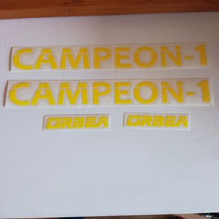 Pegatinas Orbea campeón 1 amarillo