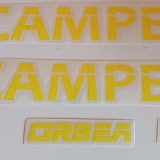 Pegatinas Orbea campeón 1 amarillo