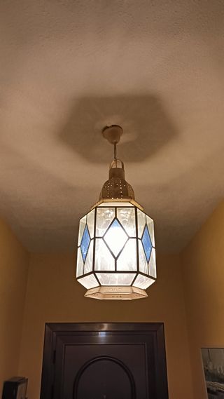 Farol de cristal y forja