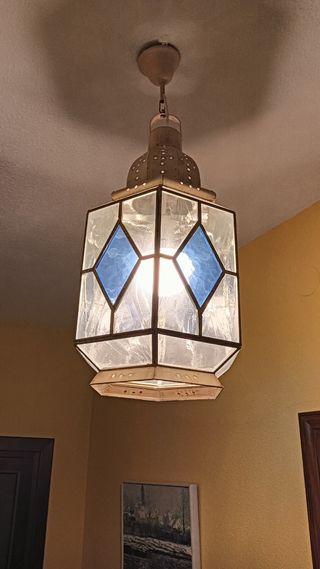 Farol de cristal y forja