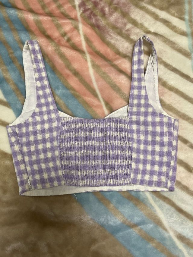 Top punto blanco.lila Zara T.M