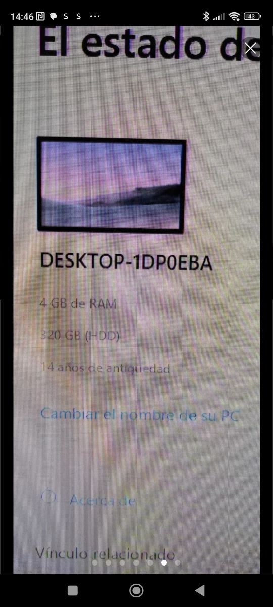 Ordenador de sobremesa con monitor