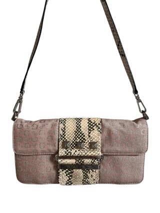 Borsa Guess baguette rosa monogram y2k vintage