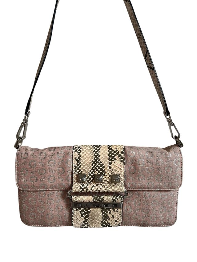 Borsa Guess baguette rosa monogram y2k vintage