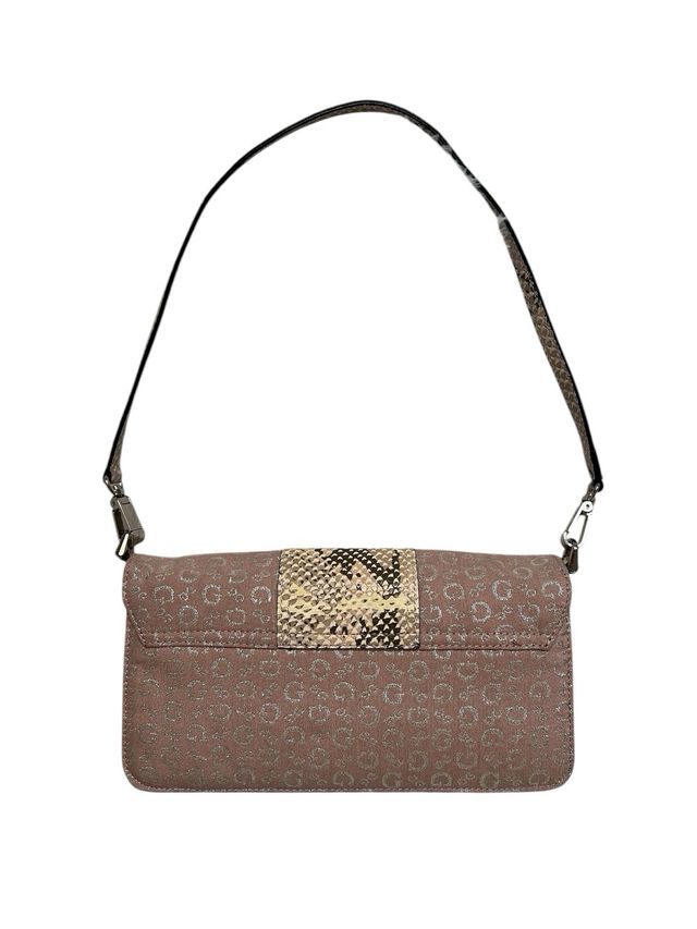 Borsa Guess baguette rosa monogram y2k vintage