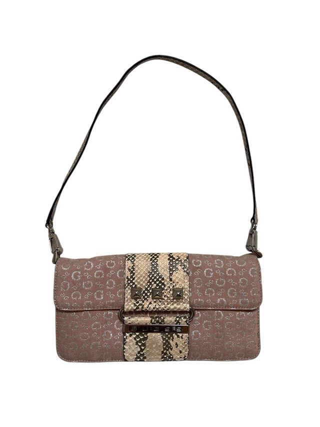 Borsa Guess baguette rosa monogram y2k vintage