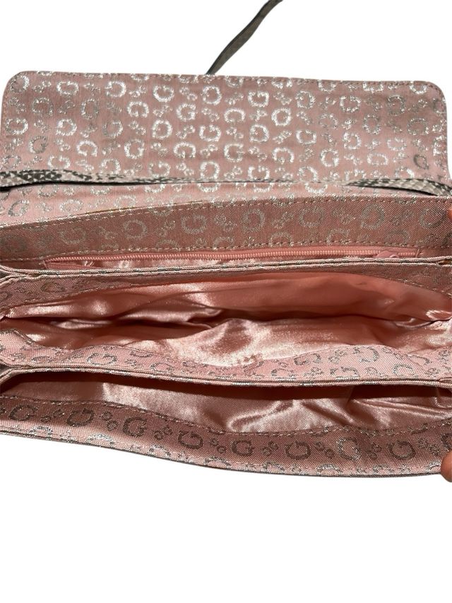 Borsa Guess baguette rosa monogram y2k vintage