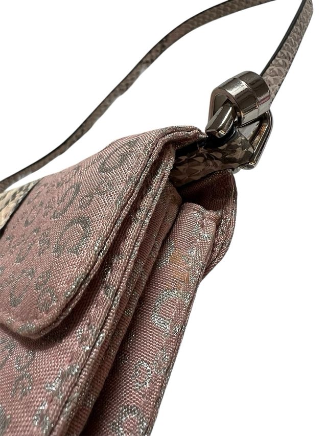 Borsa Guess baguette rosa monogram y2k vintage