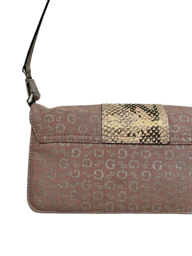 Borsa Guess baguette rosa monogram y2k vintage