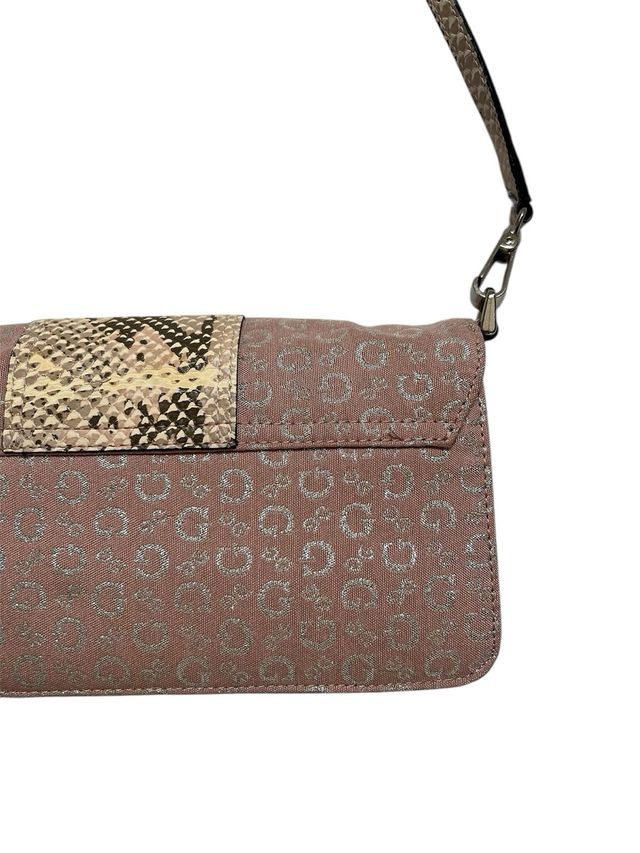 Borsa Guess baguette rosa monogram y2k vintage