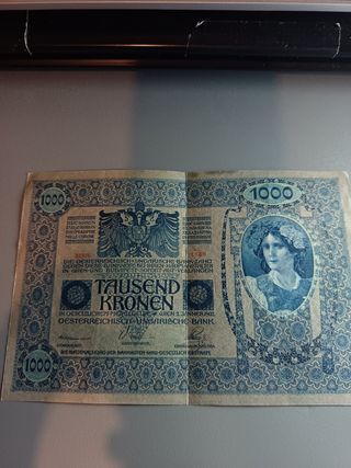 Billete Austria con   ambos lados mismo dibujo