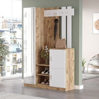 MUEBLE RECIBIDOR PERCHERO-ZAPATERO.INDIAN MOBEL