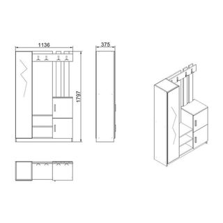 MUEBLE RECIBIDOR PERCHERO-ZAPATERO.INDIAN MOBEL