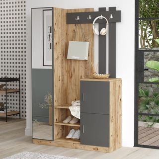 MUEBLE RECIBIDOR PERCHERO-ZAPATERO.INDIAN MOBEL