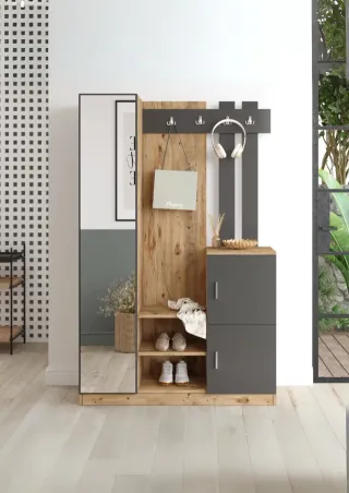 MUEBLE RECIBIDOR PERCHERO-ZAPATERO.INDIAN MOBEL