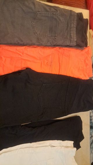 Lote de 3 pantalones premamá hym ,kiabi.