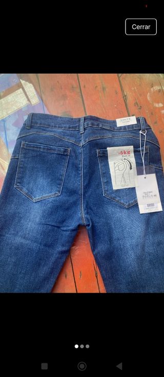 Pantalón vaquero campana elastico