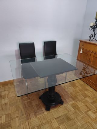 Mesa de Cristal Templado 1cm grosor