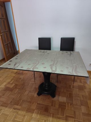 Mesa de Cristal Templado 1cm grosor