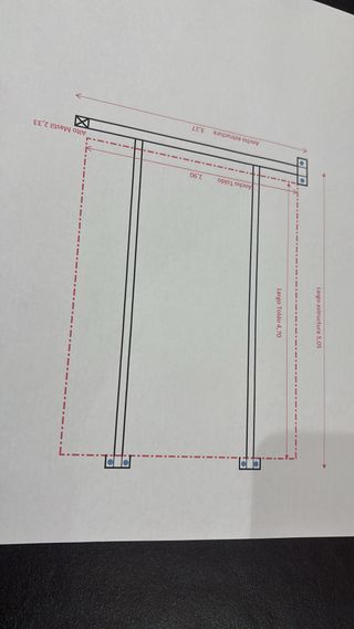 Toldo con estructura 