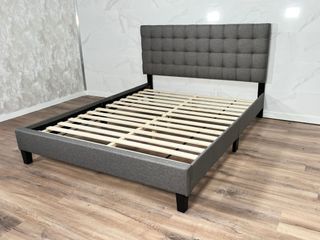 cama matrimonial Con cabecero Gris! Nuevo!!
