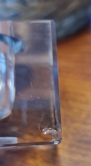 Tintero cristal y tapa metal