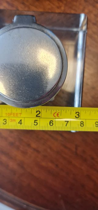 Tintero cristal y tapa metal