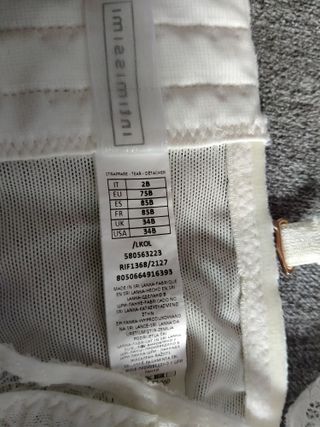 Conjunto lencería nuevo sujetador y tanga 85B