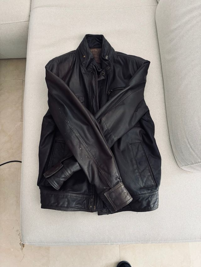 Chaquetón de cuero Pepe Jeans