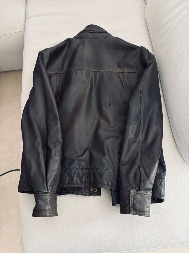 Chaquetón de cuero Pepe Jeans