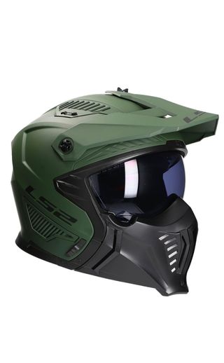 Casco Moto Jet XS verde