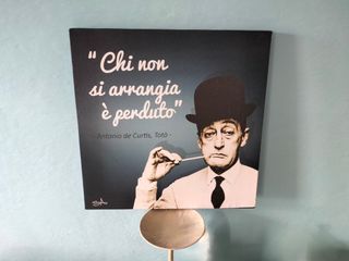 Quadretto a giorno Totò  cm 27 x 27 Con