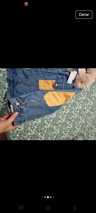 Cazadora vaquera oversize, marca Mochy
T