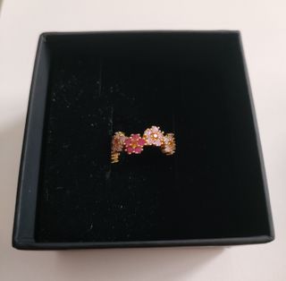 Anillo plata 925 chapado en Oro de 18 quilates