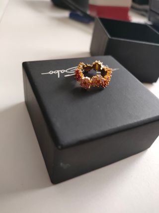 Anillo plata 925 chapado en Oro de 18 quilates